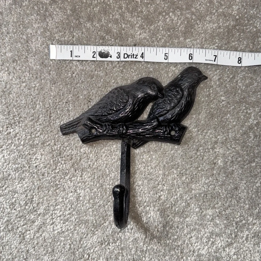 Black wrought iron Bird hook